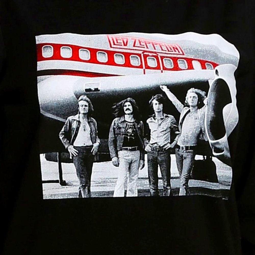 Led Zeppelin Plane Logo metal rock Official Pullover L NWT - Picture 3 of 4